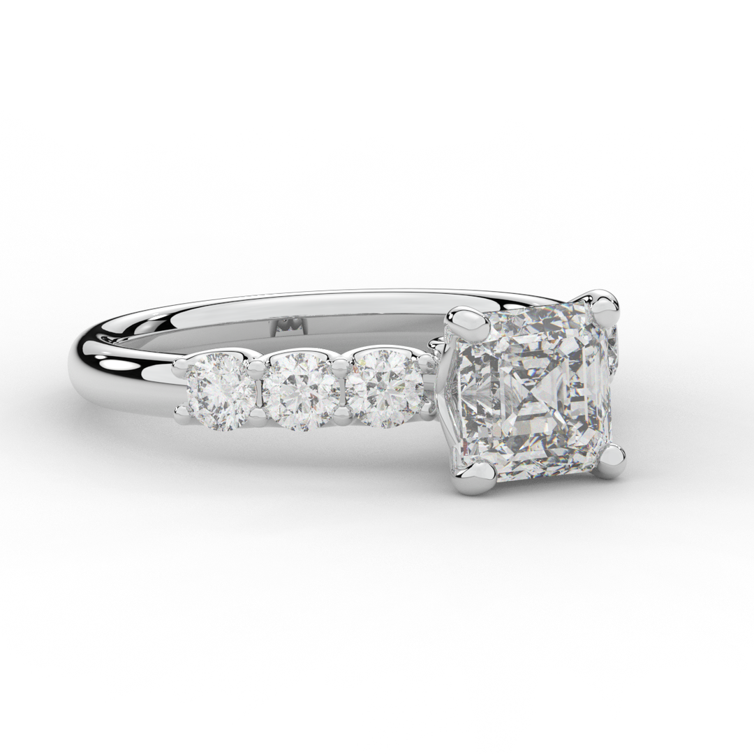 2.60CT.TW ASSCHER LAB DIAMOND SOLITAIRE ENGAGEMENT RING - Nazarelle