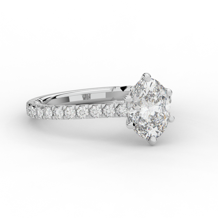 2.00CT.TW OVAL LAB DIAMOND SOLITAIRE ENGAGEMENT RING - Nazarelle