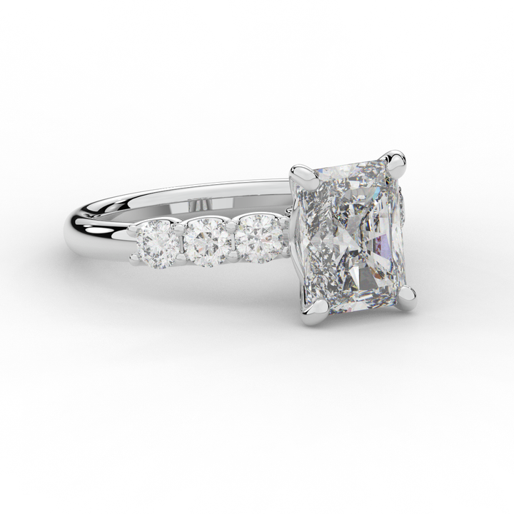 2.60CT.TW RADIANT LAB DIAMOND SOLITAIRE ENGAGEMENT RING - Nazarelle