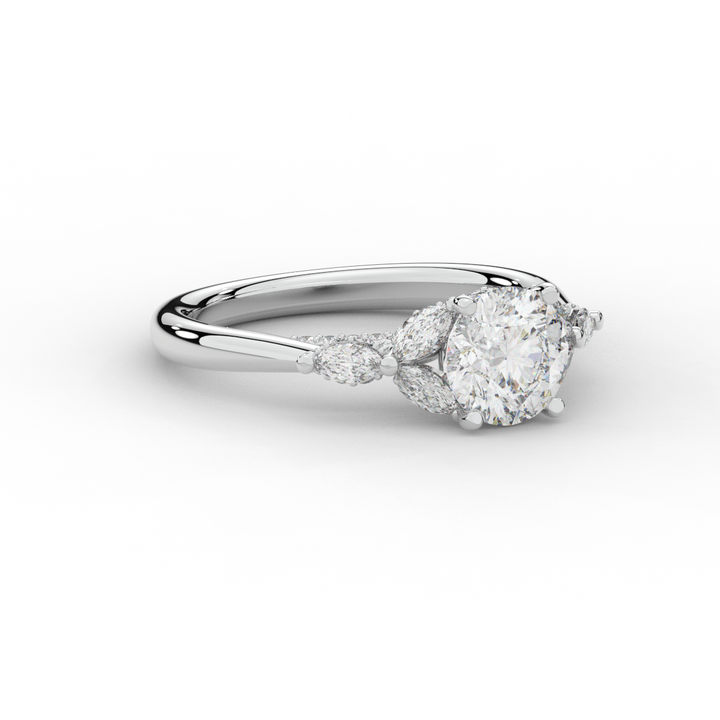 1.75CT.TW ROUND LAB DIAMOND ENGAGEMENT RING - Nazarelle