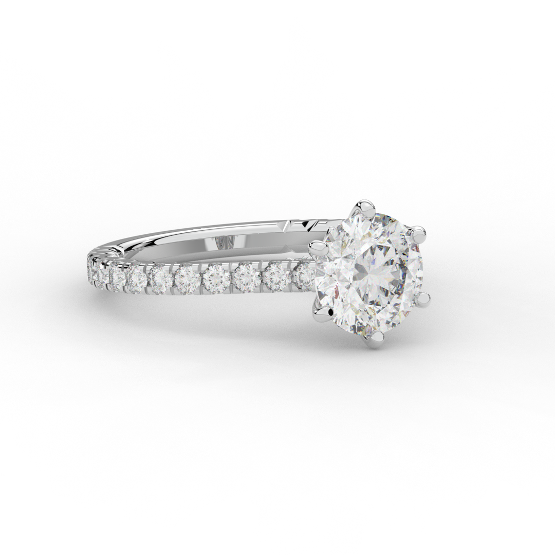 2.00CT.TW ROUND LAB DIAMOND SOLITAIRE ENGAGEMENT RING - Nazarelle