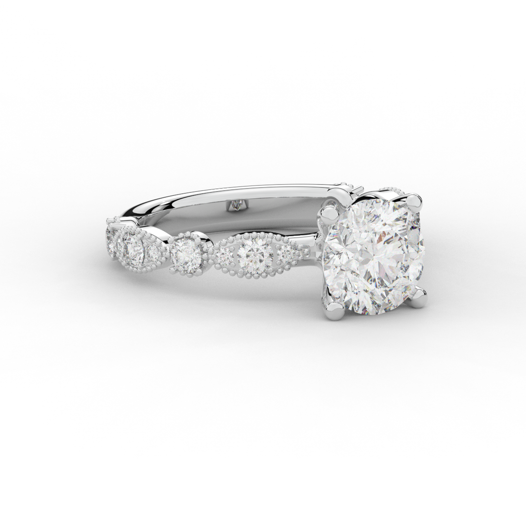 2.50CT.TW ROUND LAB DIAMOND SOLITAIRE ENGAGEMENT RING - Nazarelle