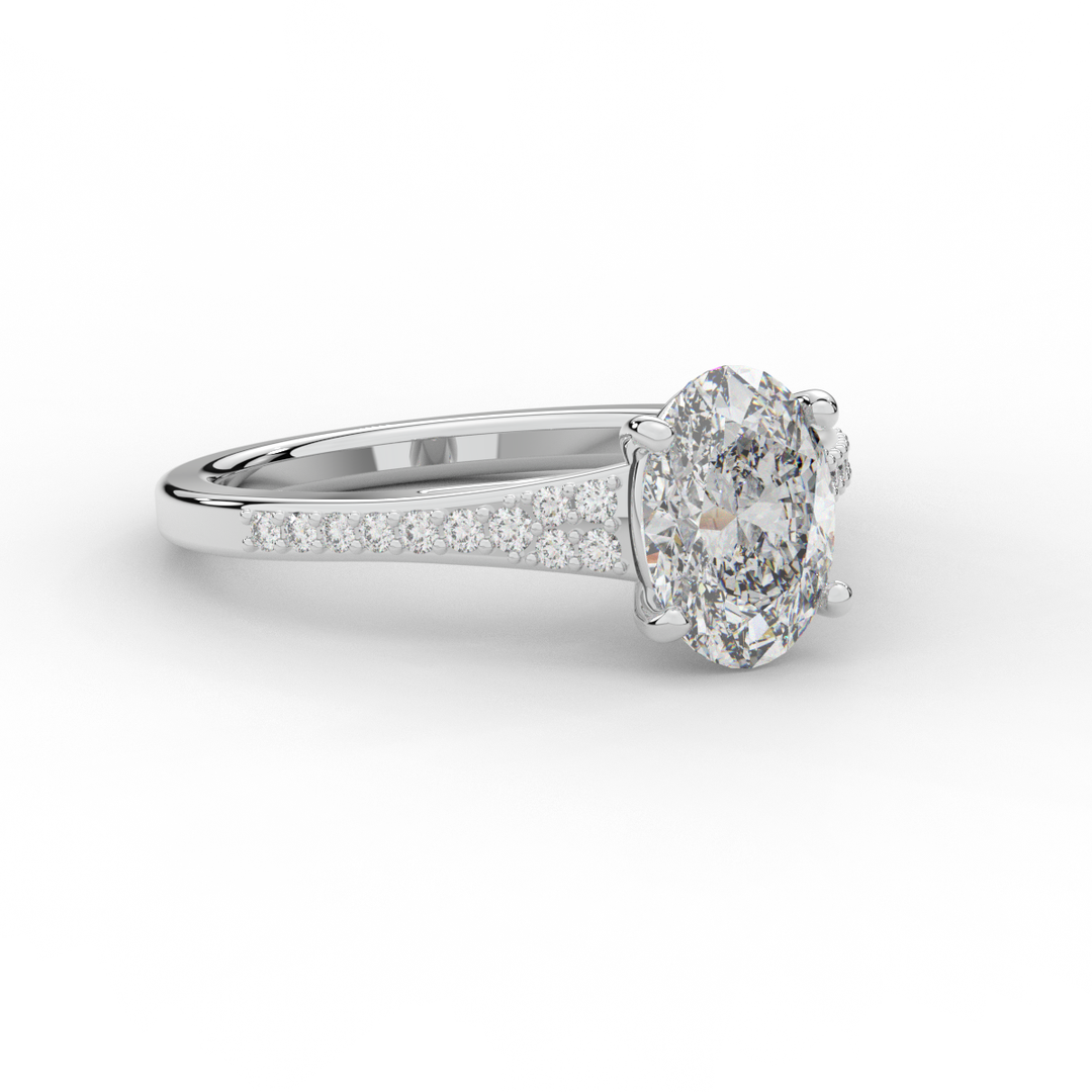 1.65CT.TW OVAL LAB DIAMOND SOLITAIRE ENGAGEMENT RING - Nazarelle