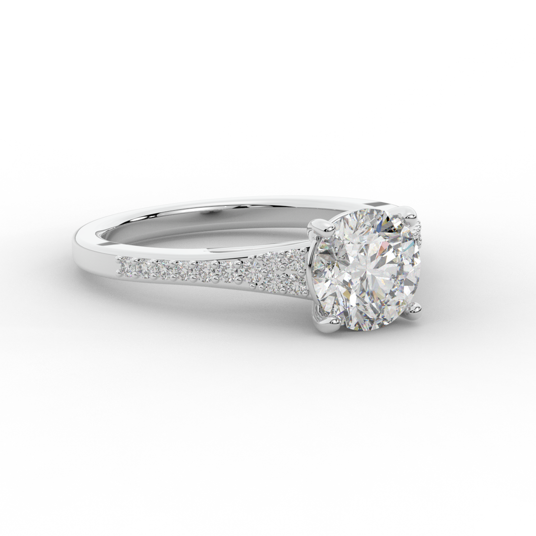 1.65CT.TW ROUND LAB DIAMOND SOLITAIRE ENGAGEMENT RING - Nazarelle