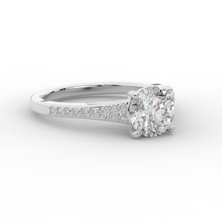 1.65CT.TW ROUND LAB DIAMOND SOLITAIRE ENGAGEMENT RING - Nazarelle