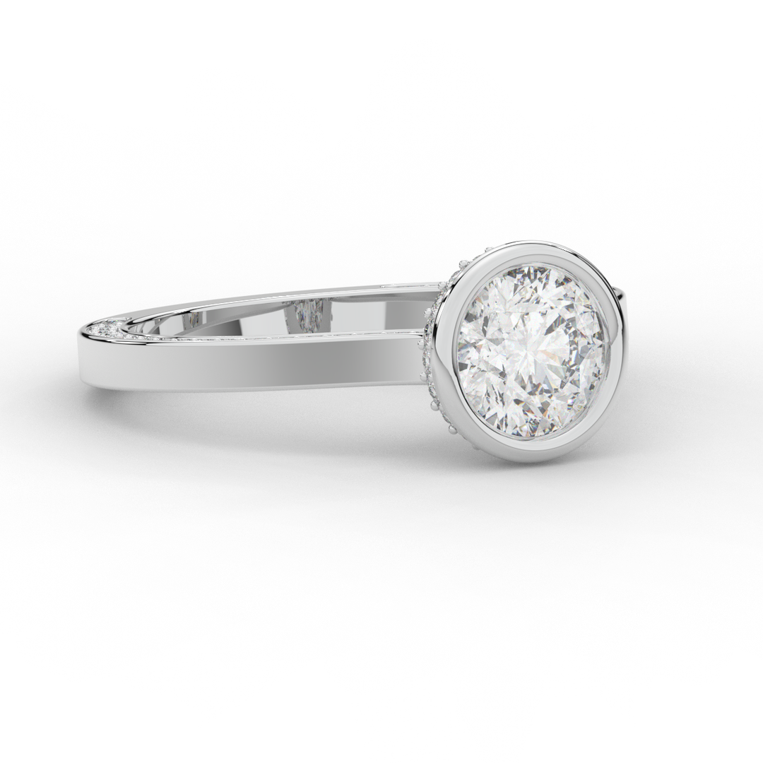 1.40CT.TW ROUND LAB DIAMOND SOLITAIRE ENGAGEMENT RING - Nazarelle