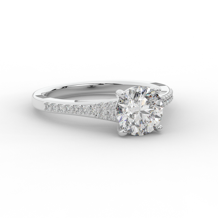 1.65CT.TW ROUND LAB DIAMOND SOLITAIRE ENGAGEMENT RING - Nazarelle