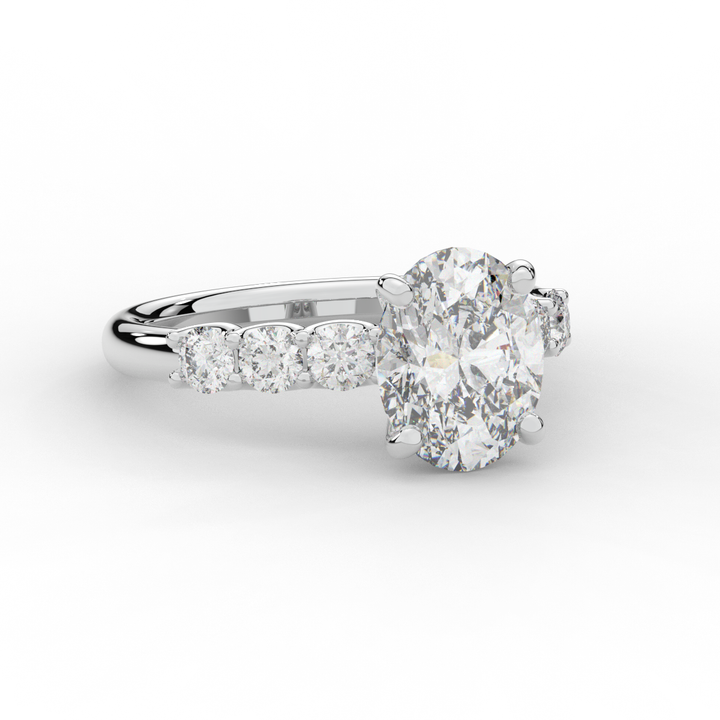 2.60CT.TW OVAL LAB DIAMOND SOLITAIRE ENGAGMENT RING - Nazarelle