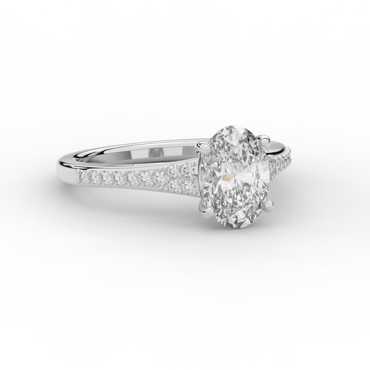 1.65CT.TW OVAL LAB DIAMOND SOLITAIRE ENGAGEMENT RING - Nazarelle