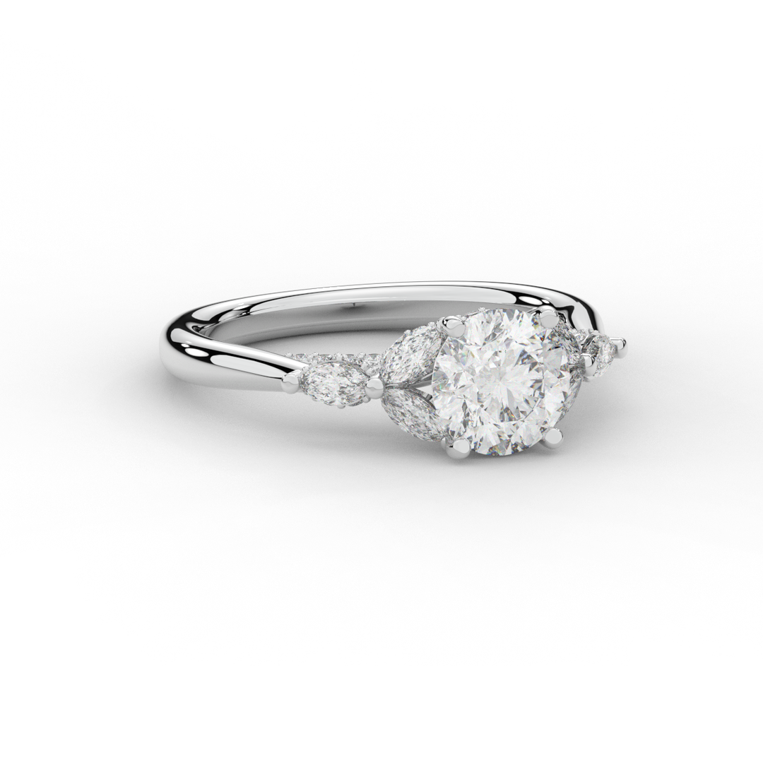 1.75CT.TW ROUND LAB DIAMOND ENGAGEMENT RING - Nazarelle