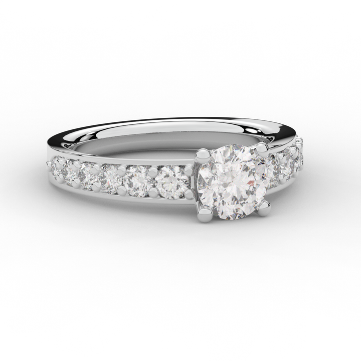 1.75CT.TW ROUND LAB DIAMOND SOLITAIRE ENGAGEMENT RING - Nazarelle