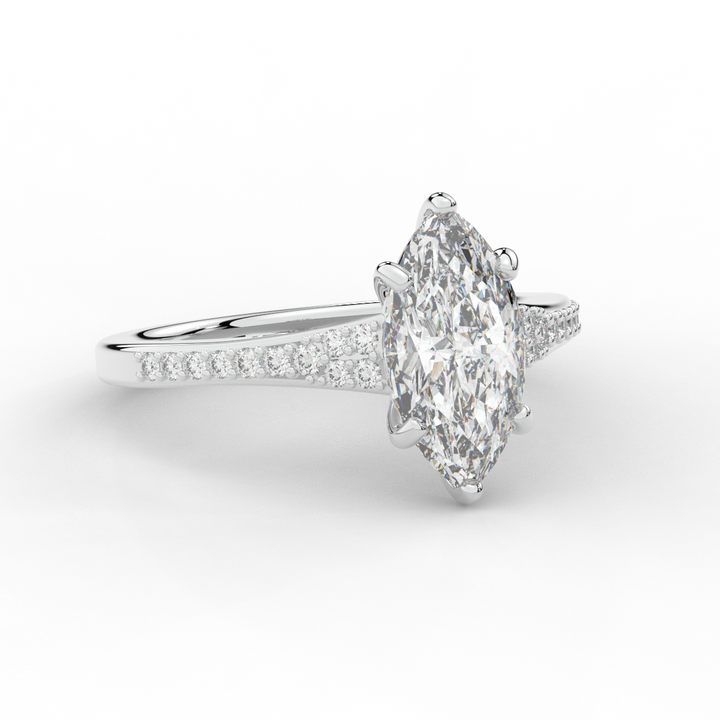 1.90CT.TW MARQUISE LAB DIAMOND SOLITAIRE ENGAGEMENT RING - Nazarelle