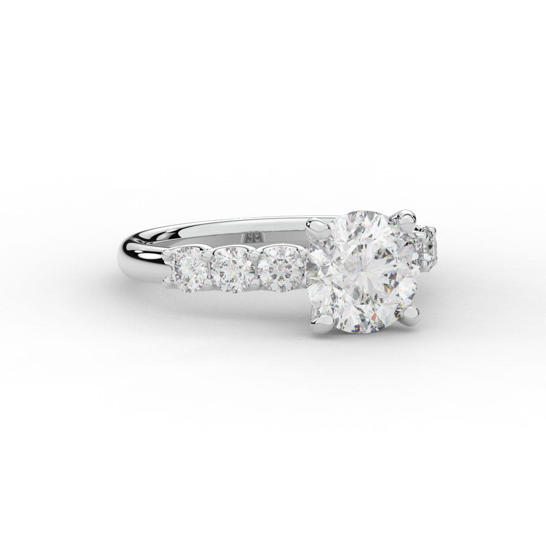 2.60CT.TW ROUND LAB DIAMOND SOLITAIRE ENGAGEMENT RING - Nazarelle