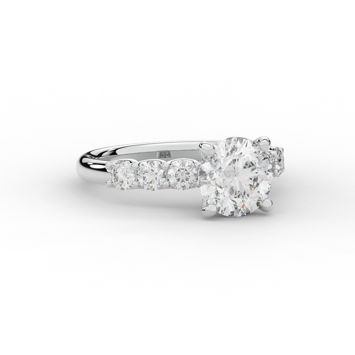 2.60CT.TW ROUND LAB DIAMOND SOLITAIRE ENGAGEMENT RING - Nazarelle