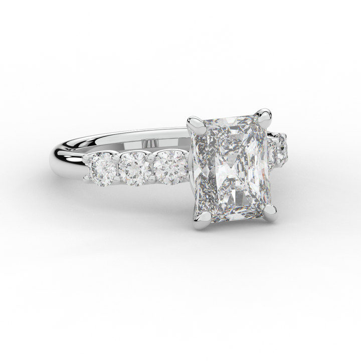 2.60CT.TW RADIANT LAB DIAMOND SOLITAIRE ENGAGEMENT RING - Nazarelle