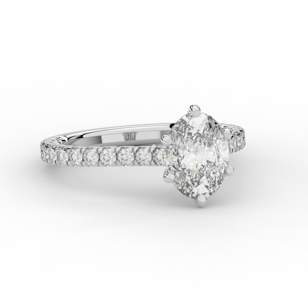 2.00CT.TW OVAL LAB DIAMOND SOLITAIRE ENGAGEMENT RING - Nazarelle