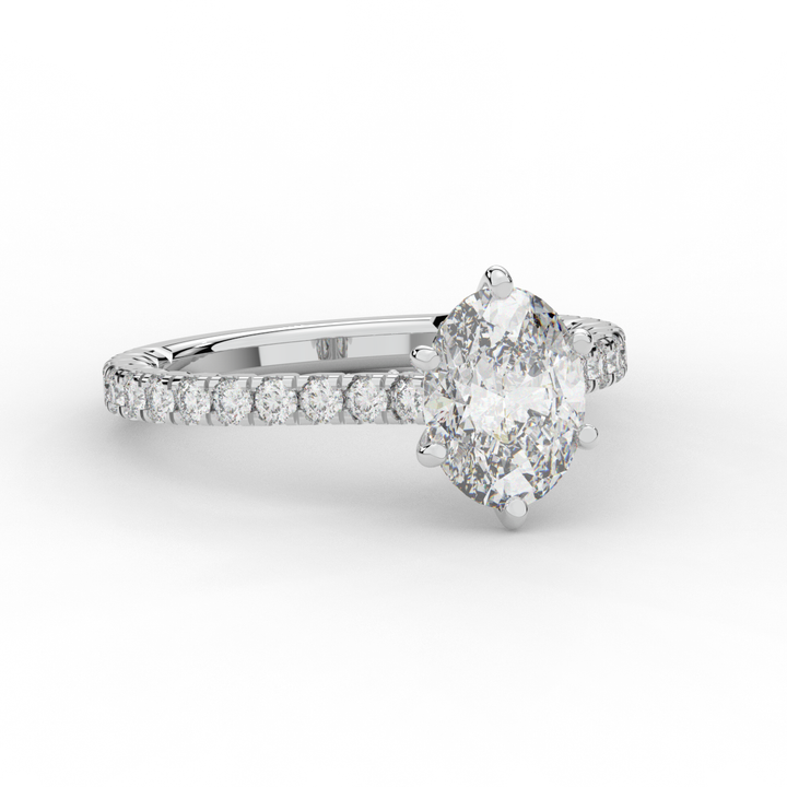 2.00CT.TW OVAL LAB DIAMOND SOLITAIRE ENGAGEMENT RING - Nazarelle