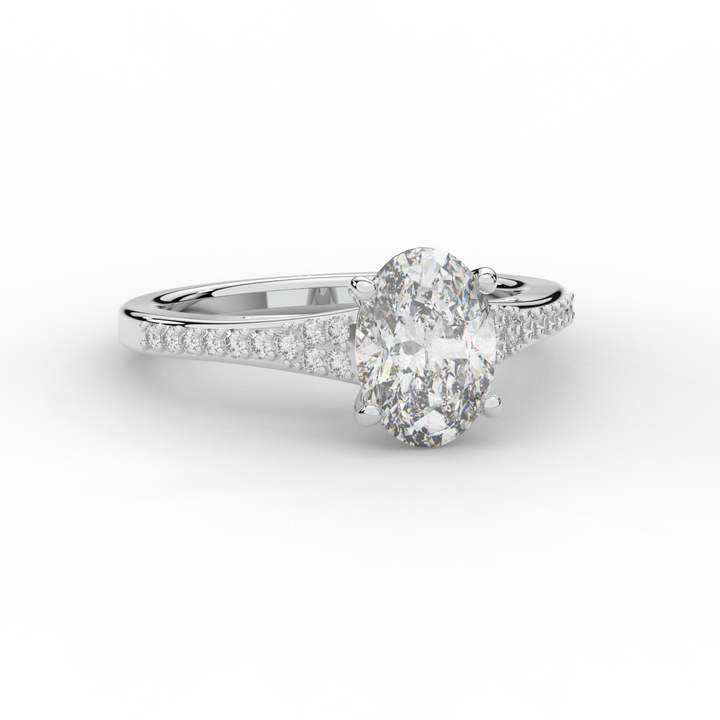 1.65CT.TW OVAL LAB DIAMOND SOLITAIRE ENGAGEMENT RING - Nazarelle