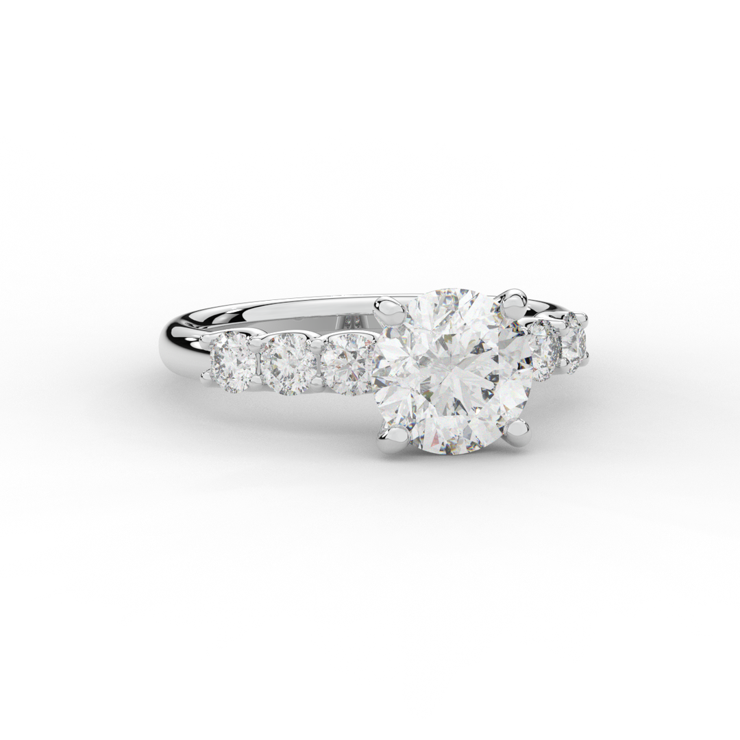 2.60CT.TW ROUND LAB DIAMOND SOLITAIRE ENGAGEMENT RING - Nazarelle