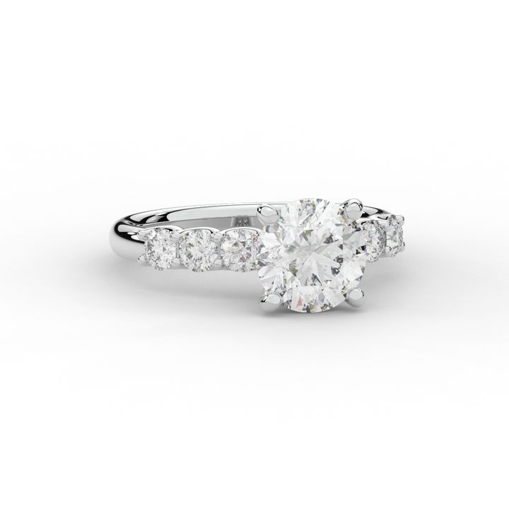 2.60CT.TW ROUND LAB DIAMOND SOLITAIRE ENGAGEMENT RING - Nazarelle