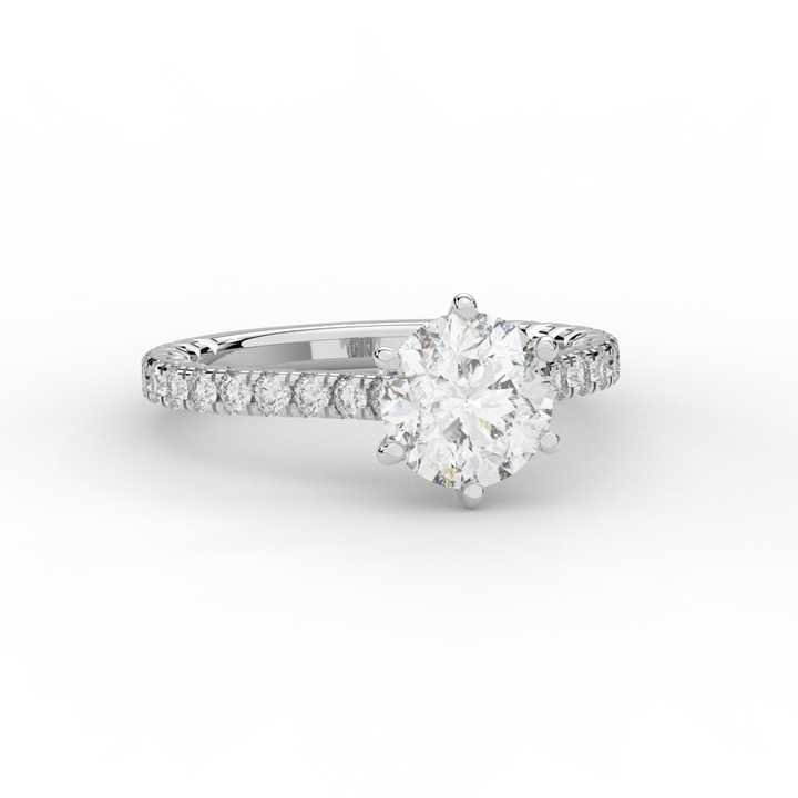 2.00CT.TW ROUND LAB DIAMOND SOLITAIRE ENGAGEMENT RING - Nazarelle