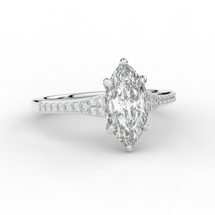 1.90CT.TW MARQUISE LAB DIAMOND SOLITAIRE ENGAGEMENT RING - Nazarelle