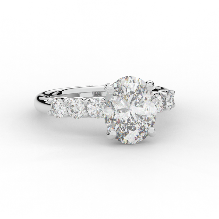 2.60CT.TW OVAL LAB DIAMOND SOLITAIRE ENGAGMENT RING - Nazarelle