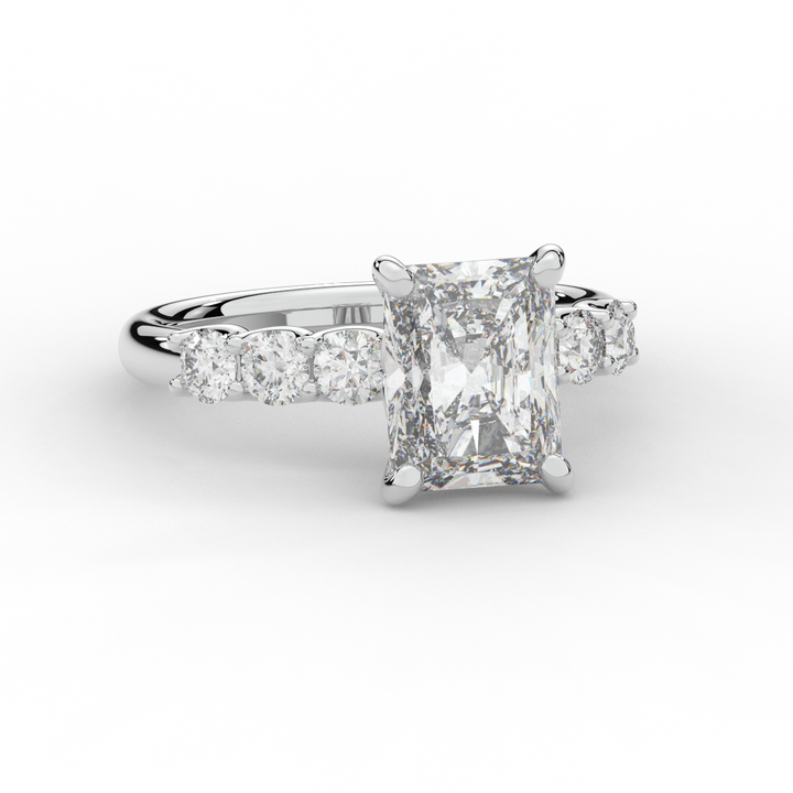 2.60CT.TW RADIANT LAB DIAMOND SOLITAIRE ENGAGEMENT RING - Nazarelle