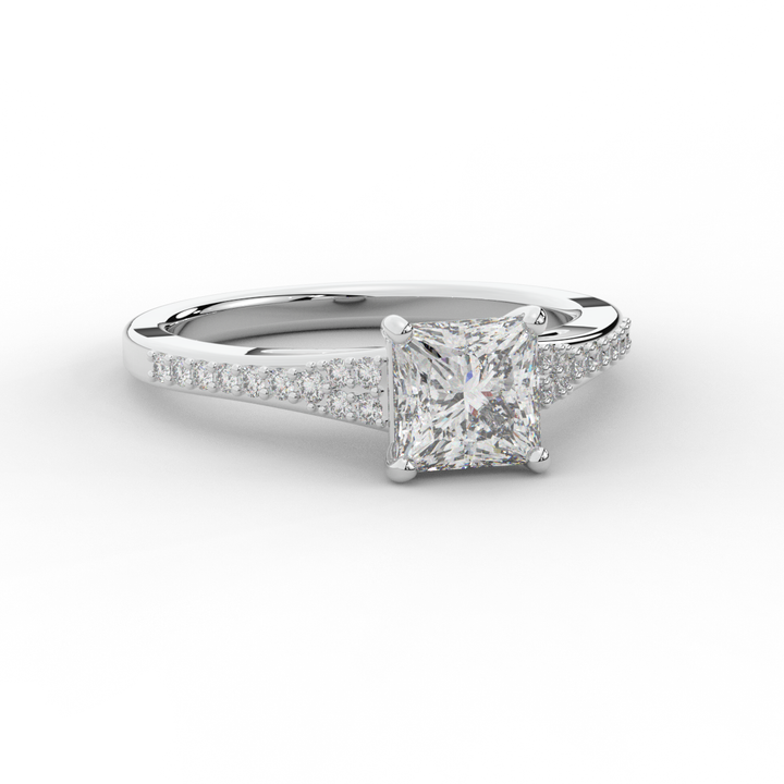 1.40CT.TW PRINCESS LAB DIAMOND SOLITAIRE ENGAGEMENT RING - Nazarelle