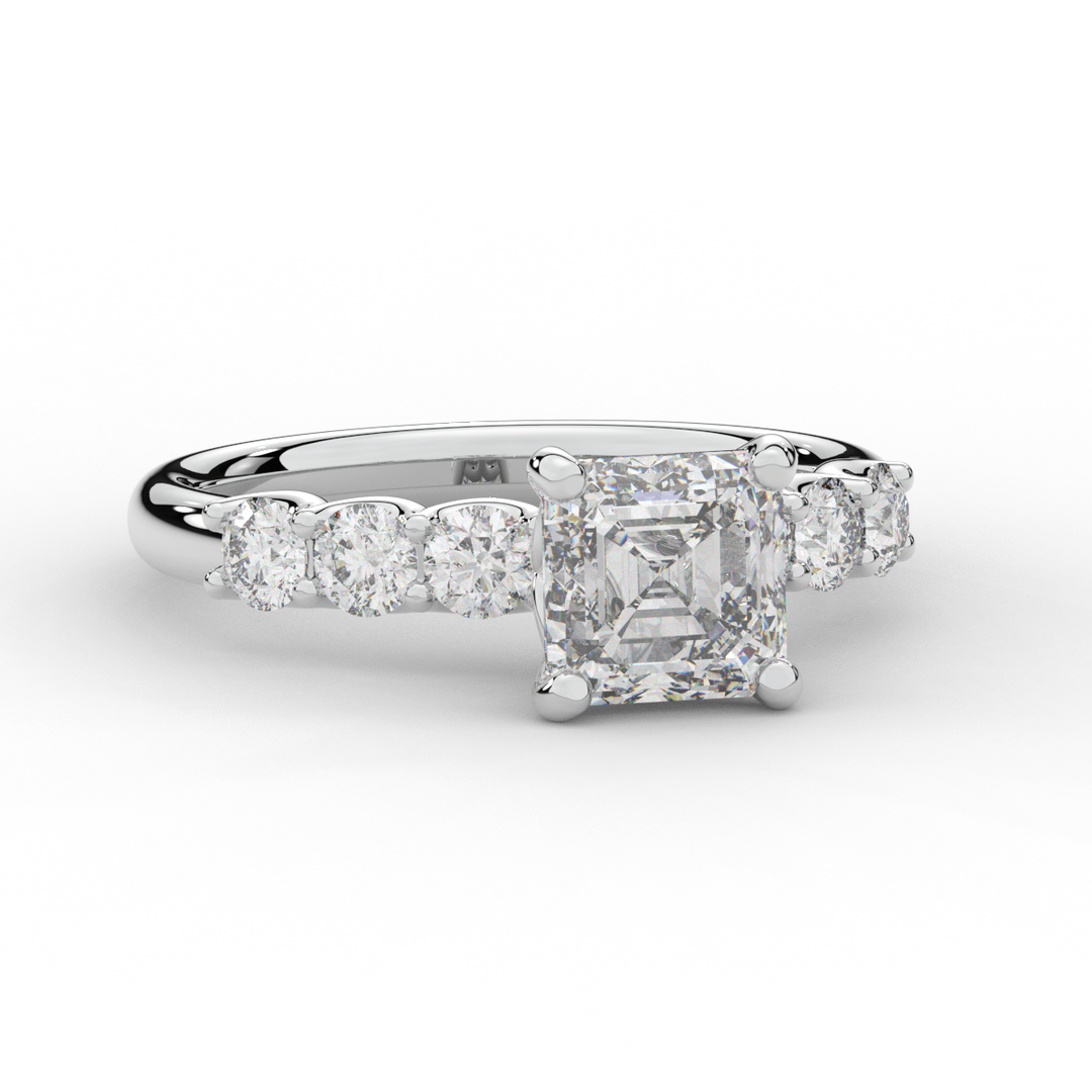 2.60CT.TW ASSCHER LAB DIAMOND SOLITAIRE ENGAGEMENT RING - Nazarelle