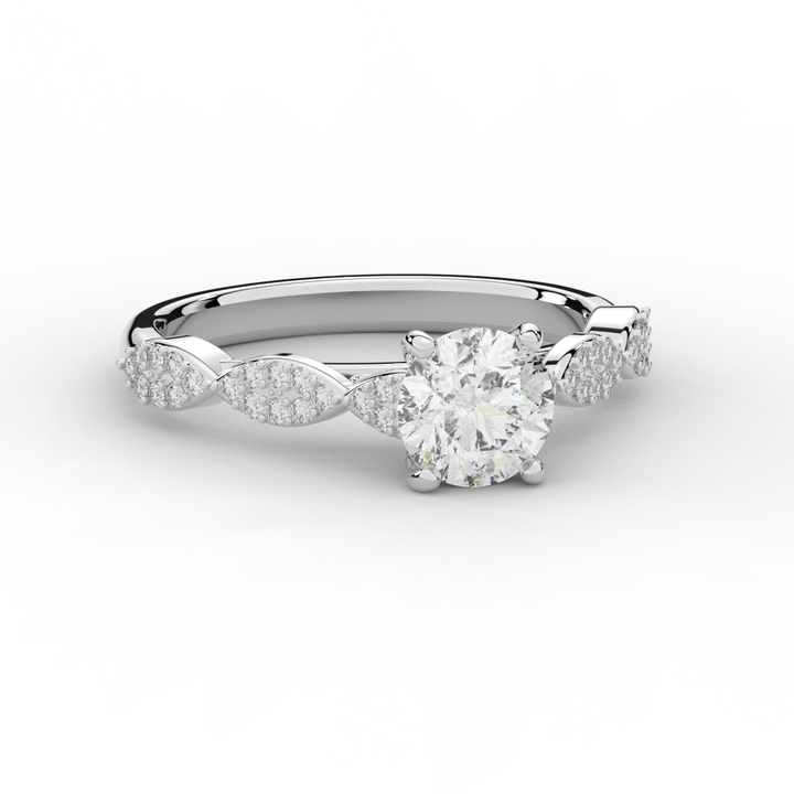 1.20CT.TW ROUND LAB DIAMOND SOLITAIRE ENGAGEMENT RING - Nazarelle