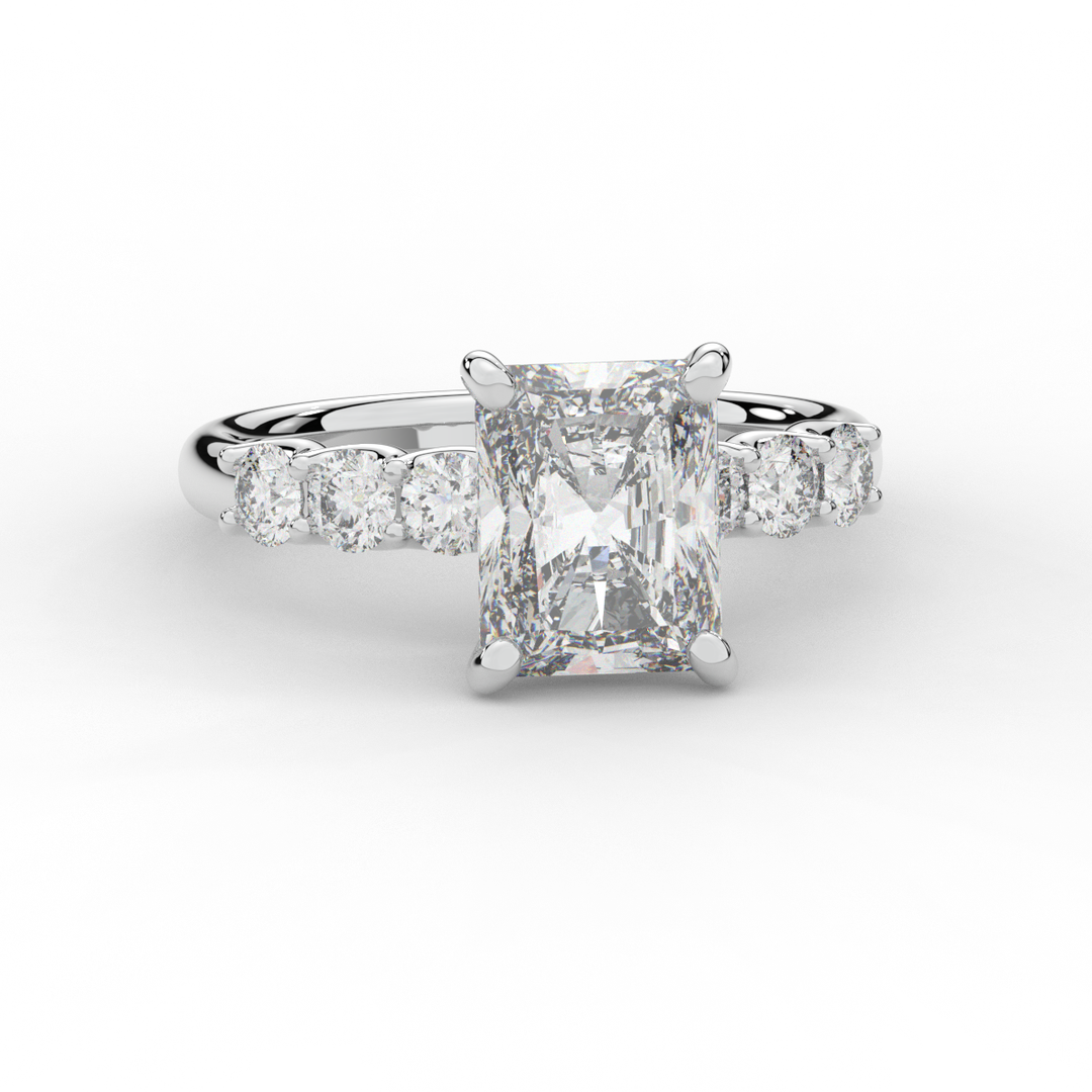 2.60CT.TW RADIANT LAB DIAMOND SOLITAIRE ENGAGEMENT RING - Nazarelle