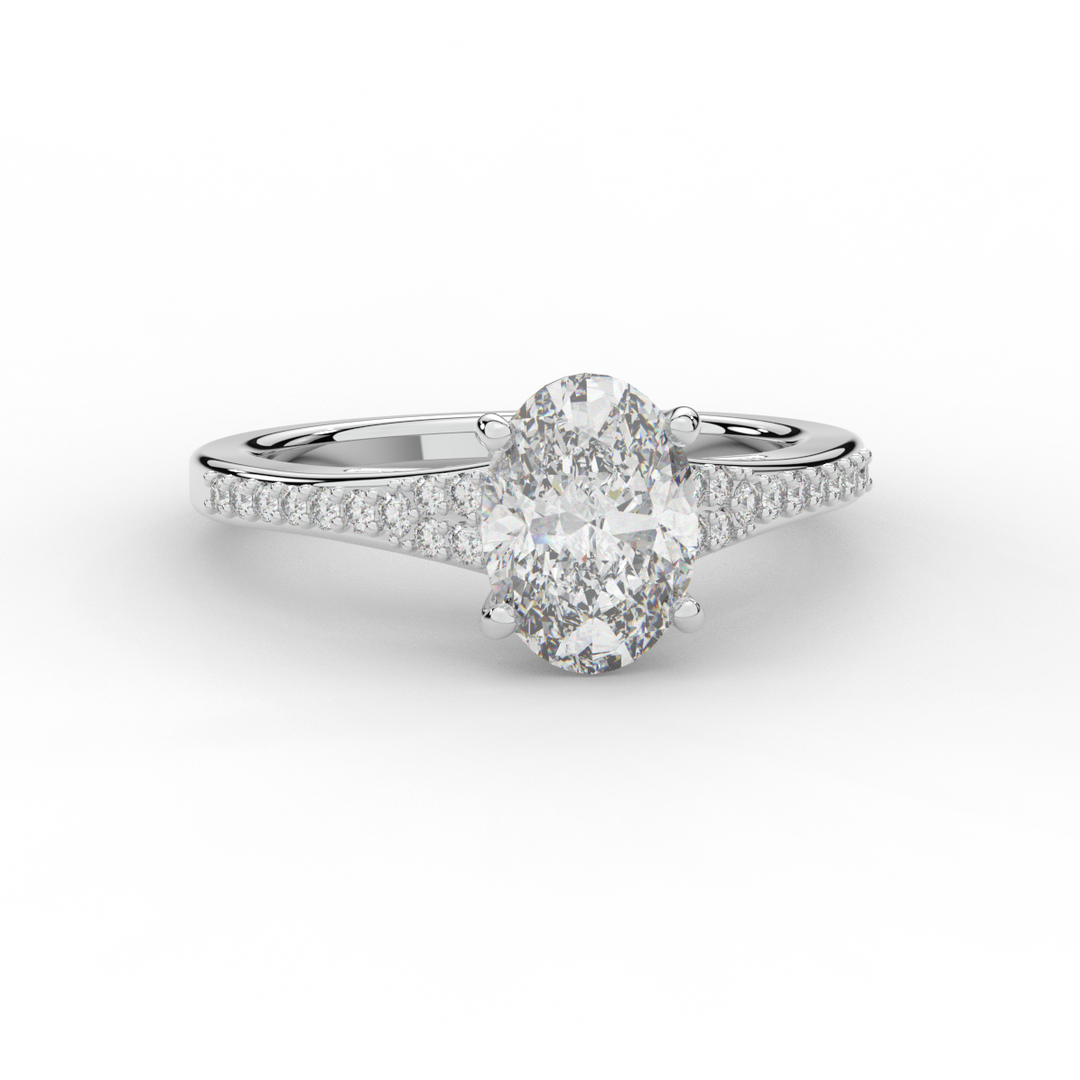 1.65CT.TW OVAL LAB DIAMOND SOLITAIRE ENGAGEMENT RING - Nazarelle