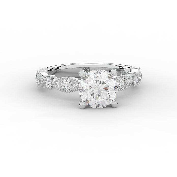 2.50CT.TW ROUND LAB DIAMOND SOLITAIRE ENGAGEMENT RING - Nazarelle