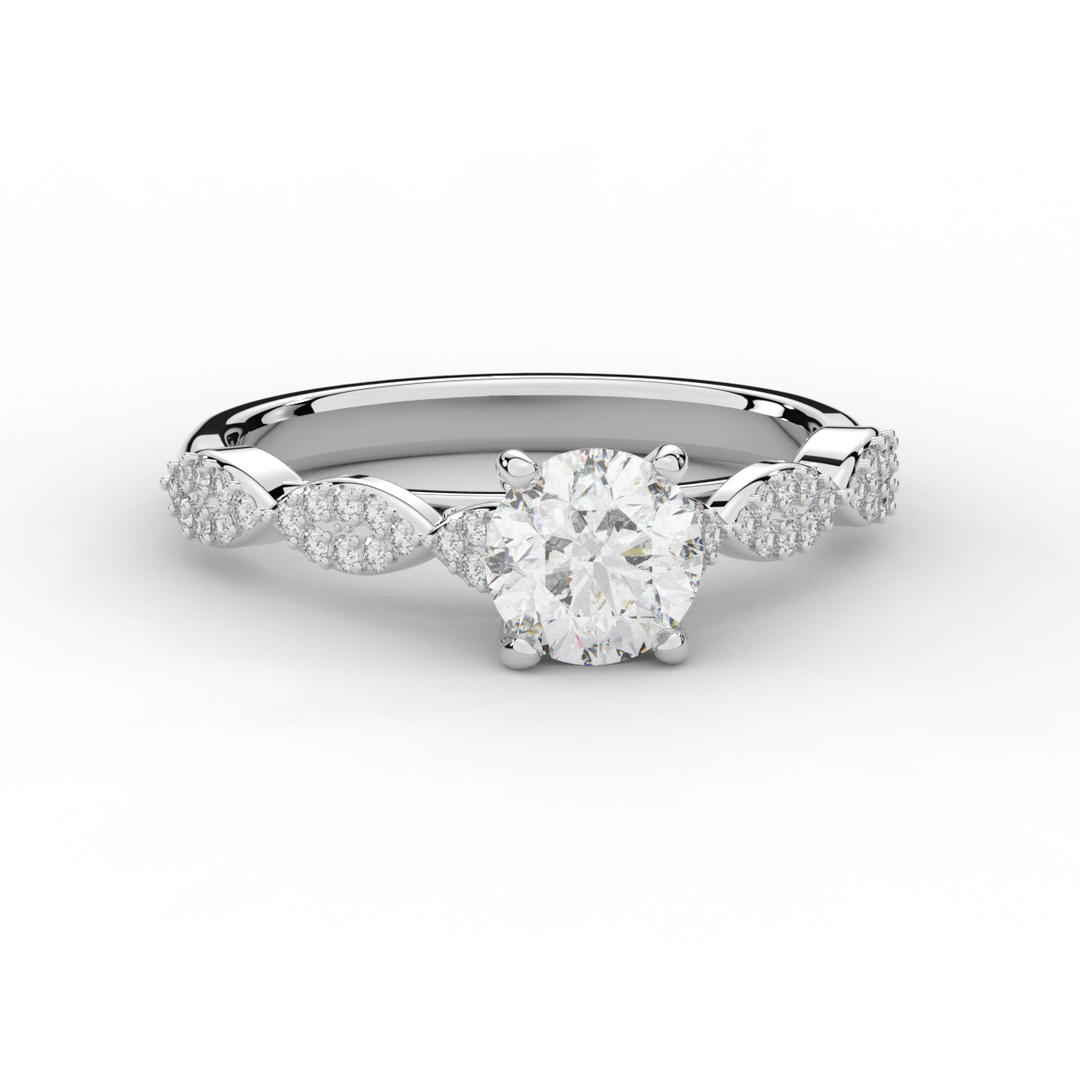 1.20CT.TW ROUND LAB DIAMOND SOLITAIRE ENGAGEMENT RING - Nazarelle