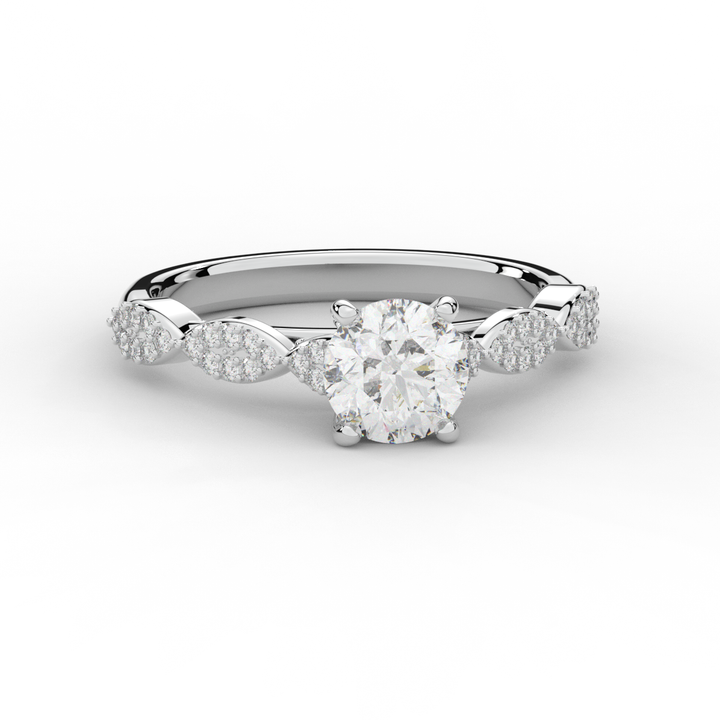 1.20CT.TW ROUND LAB DIAMOND SOLITAIRE ENGAGEMENT RING - Nazarelle