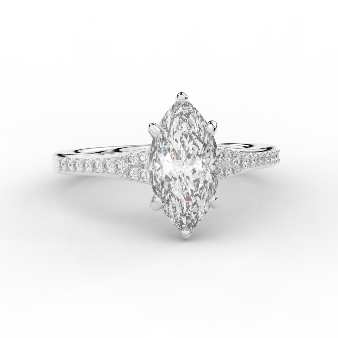 1.90CT.TW MARQUISE LAB DIAMOND SOLITAIRE ENGAGEMENT RING - Nazarelle