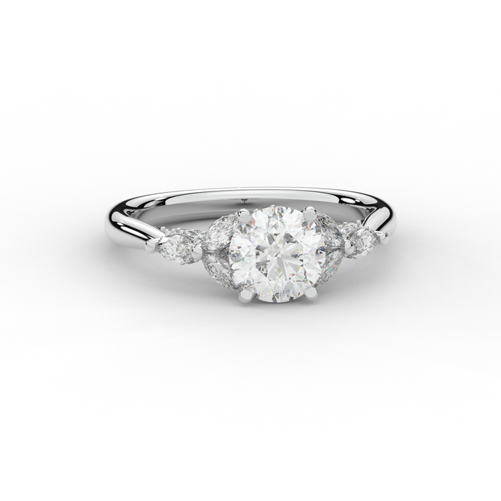 1.75CT.TW ROUND LAB DIAMOND ENGAGEMENT RING - Nazarelle