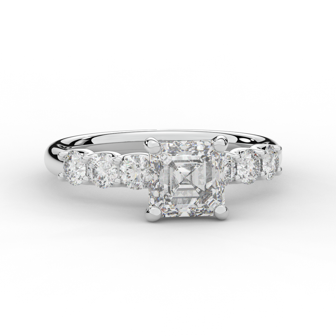 2.60CT.TW ASSCHER LAB DIAMOND SOLITAIRE ENGAGEMENT RING - Nazarelle