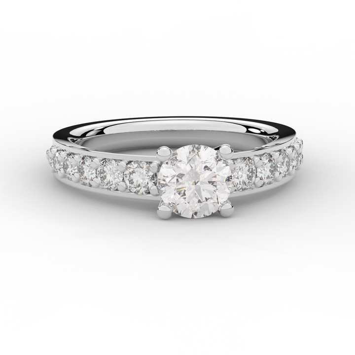 1.75CT.TW ROUND LAB DIAMOND SOLITAIRE ENGAGEMENT RING - Nazarelle