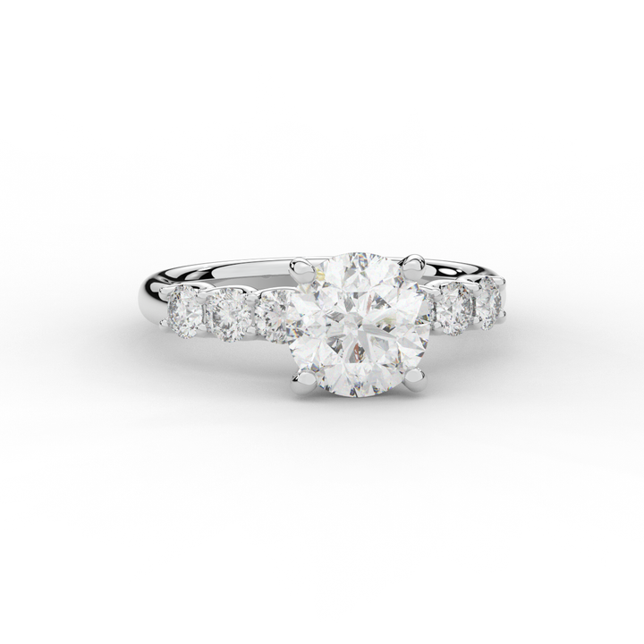 2.60CT.TW ROUND LAB DIAMOND SOLITAIRE ENGAGEMENT RING - Nazarelle