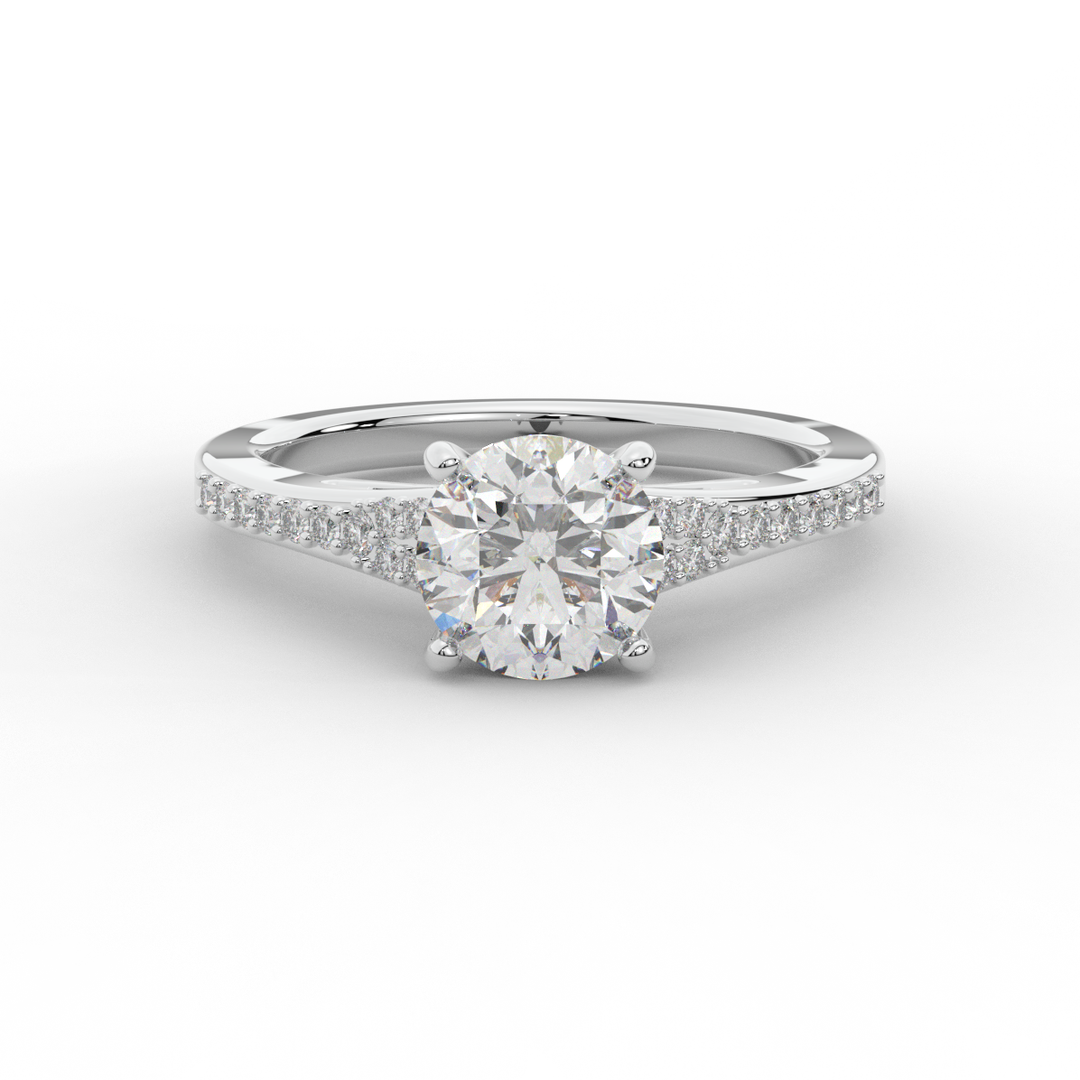 1.65CT.TW ROUND LAB DIAMOND SOLITAIRE ENGAGEMENT RING - Nazarelle