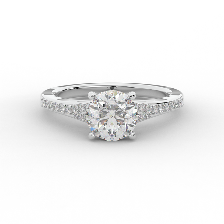 1.65CT.TW ROUND LAB DIAMOND SOLITAIRE ENGAGEMENT RING - Nazarelle