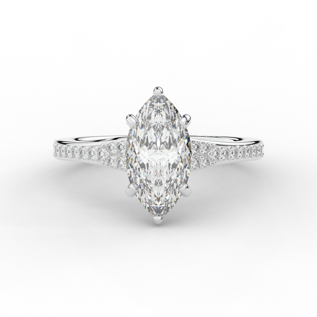 1.90CT.TW MARQUISE LAB DIAMOND SOLITAIRE ENGAGEMENT RING - Nazarelle