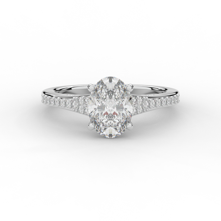 1.65CT.TW OVAL LAB DIAMOND SOLITAIRE ENGAGEMENT RING - Nazarelle