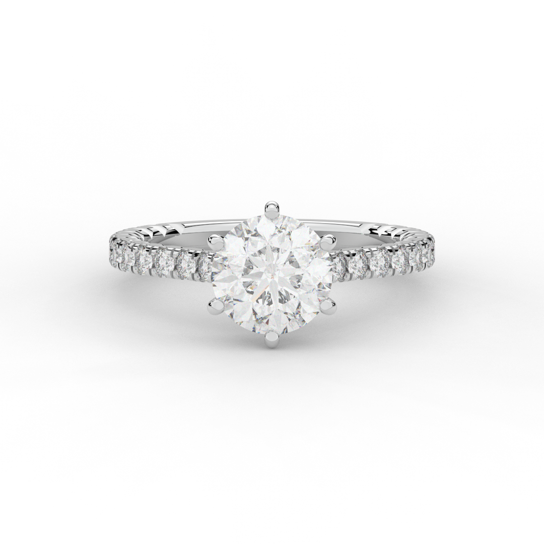 2.00CT.TW ROUND LAB DIAMOND SOLITAIRE ENGAGEMENT RING - Nazarelle