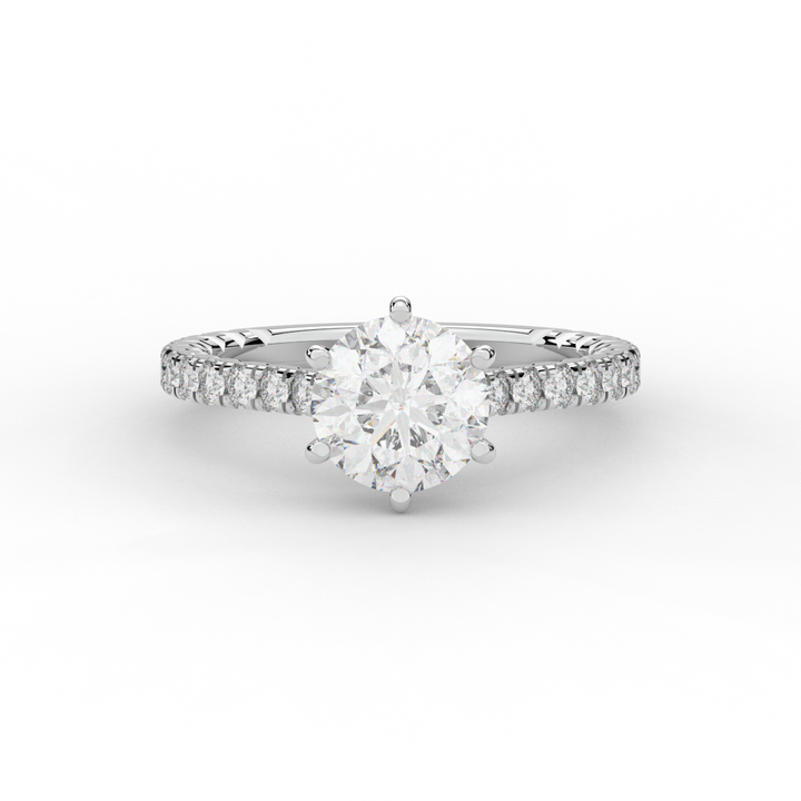 2.00CT.TW ROUND LAB DIAMOND SOLITAIRE ENGAGEMENT RING - Nazarelle