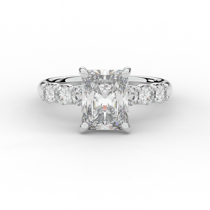 2.60CT.TW RADIANT LAB DIAMOND SOLITAIRE ENGAGEMENT RING - Nazarelle