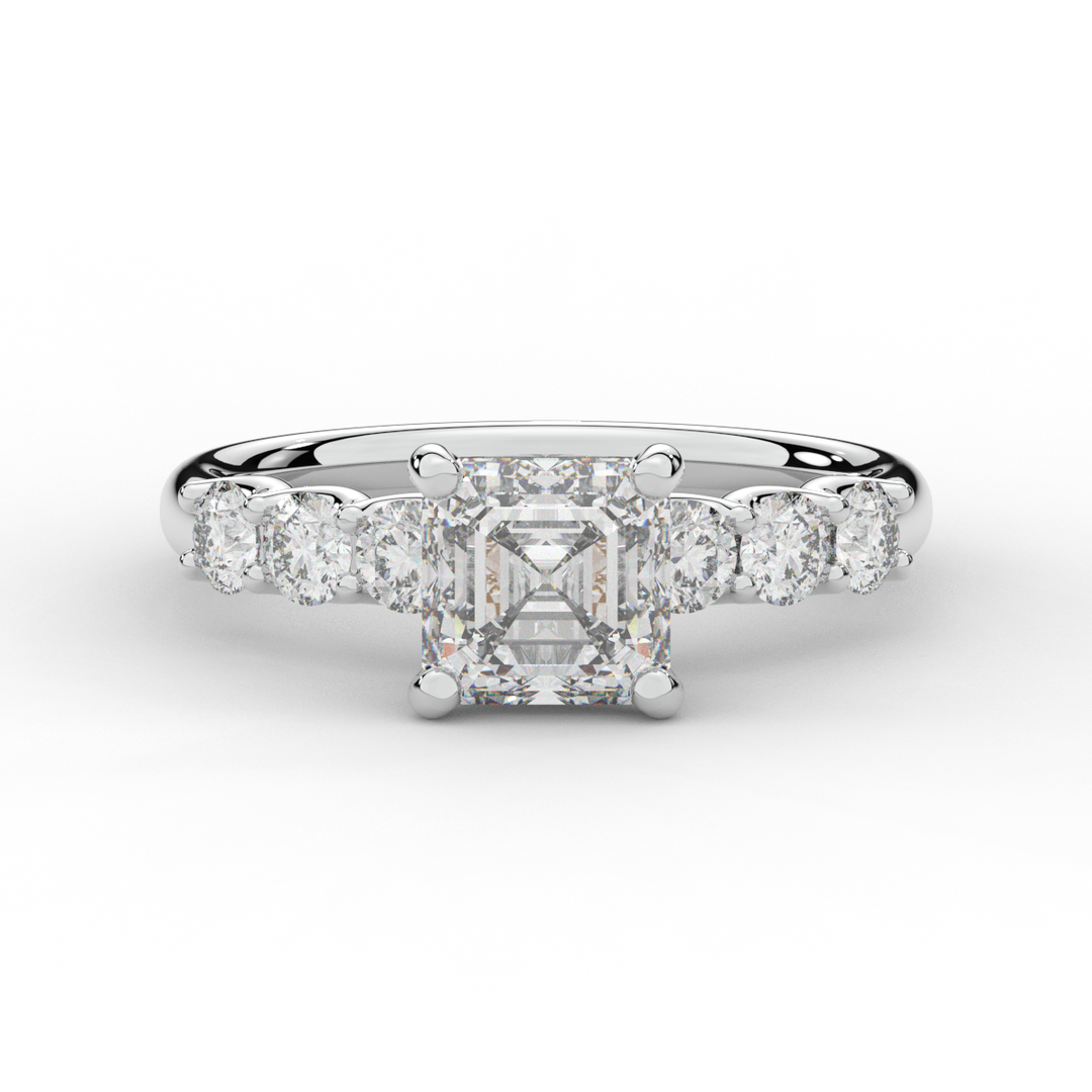 2.60CT.TW ASSCHER LAB DIAMOND SOLITAIRE ENGAGEMENT RING - Nazarelle