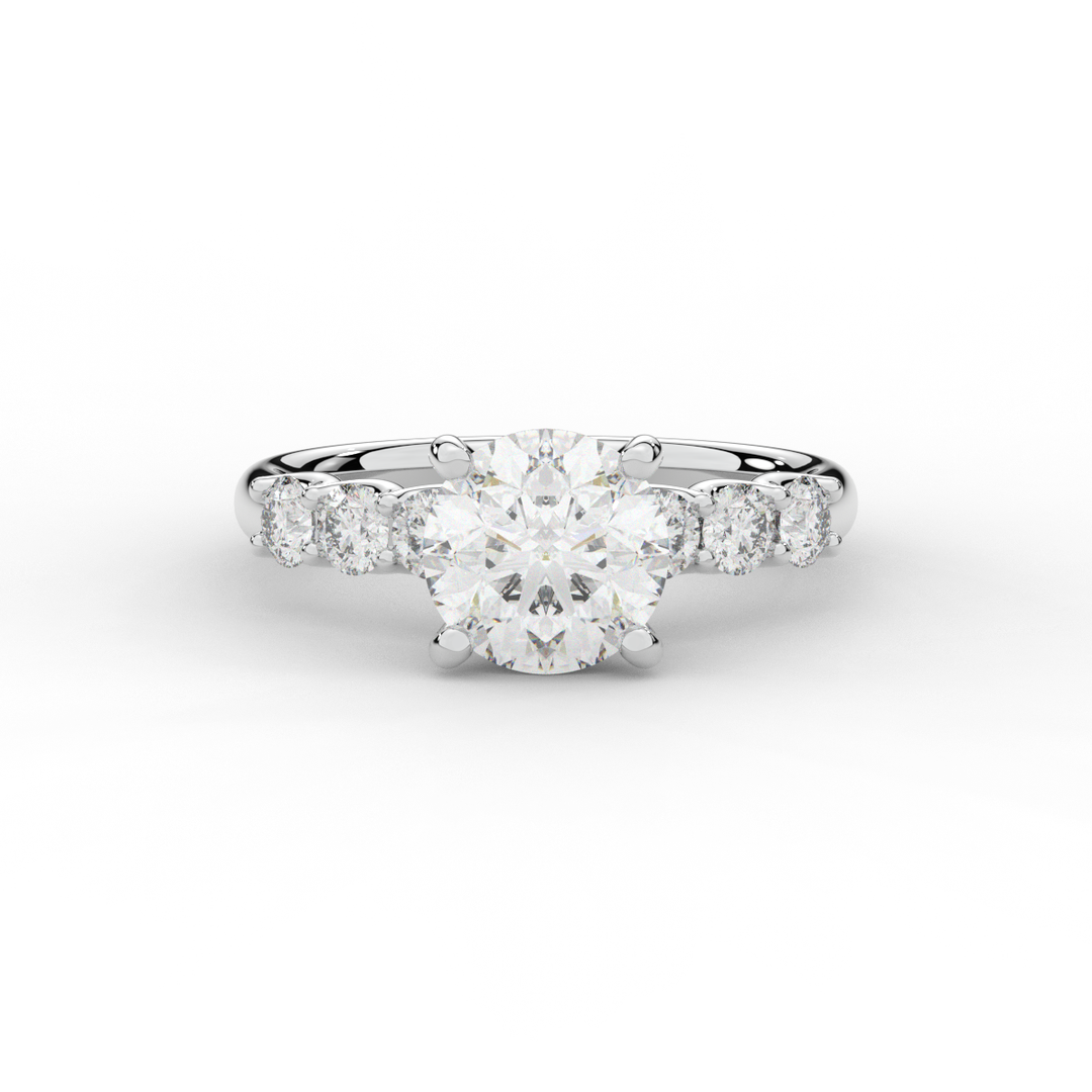 2.60CT.TW ROUND LAB DIAMOND SOLITAIRE ENGAGEMENT RING - Nazarelle